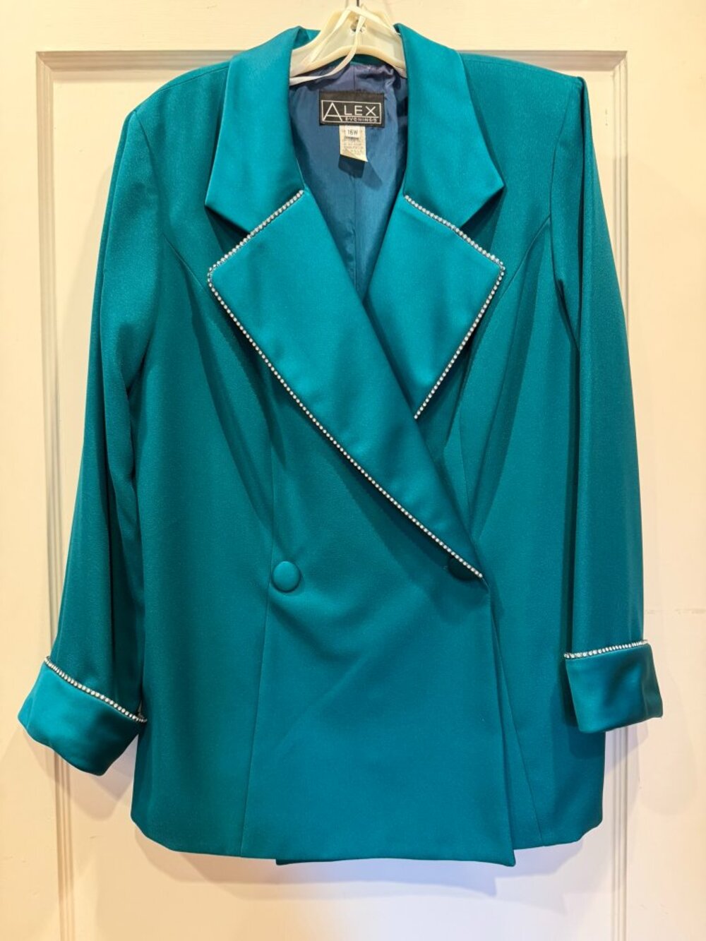 Vintage Alex Evenings Double Breasted Dressy Jacket Size 16W